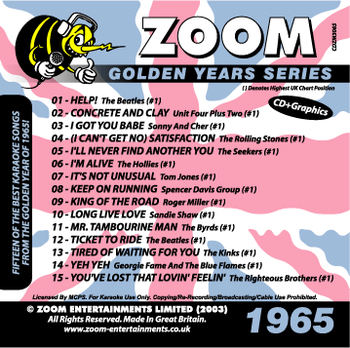 Zoom Karaoke Golden Years 1965 (CD+G)